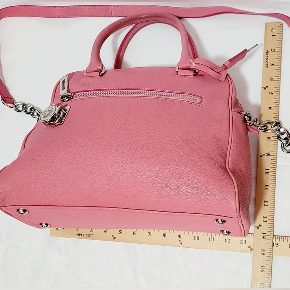 Michael Kors MK Studio Mercer Medium Duffel Satchel Shoulder Bag Pink - Picture 10 of 16
